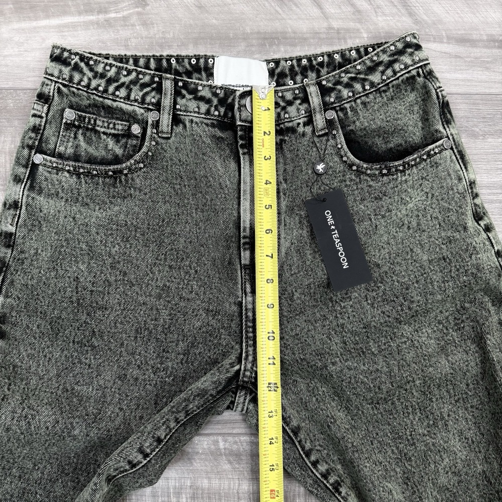 Free People x One Teaspoon Awesome Baggies Jeans Black Khaki Size 31 NWT $148‎ - Picture 9 of 15